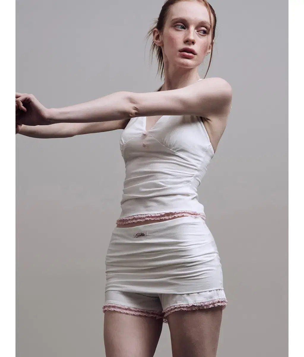 [HILLDA] ★ Lace Pintuck Mini Shorts Lace Pintuck Mini Shorts [Ivory] - HILLDA | 60% - Asian